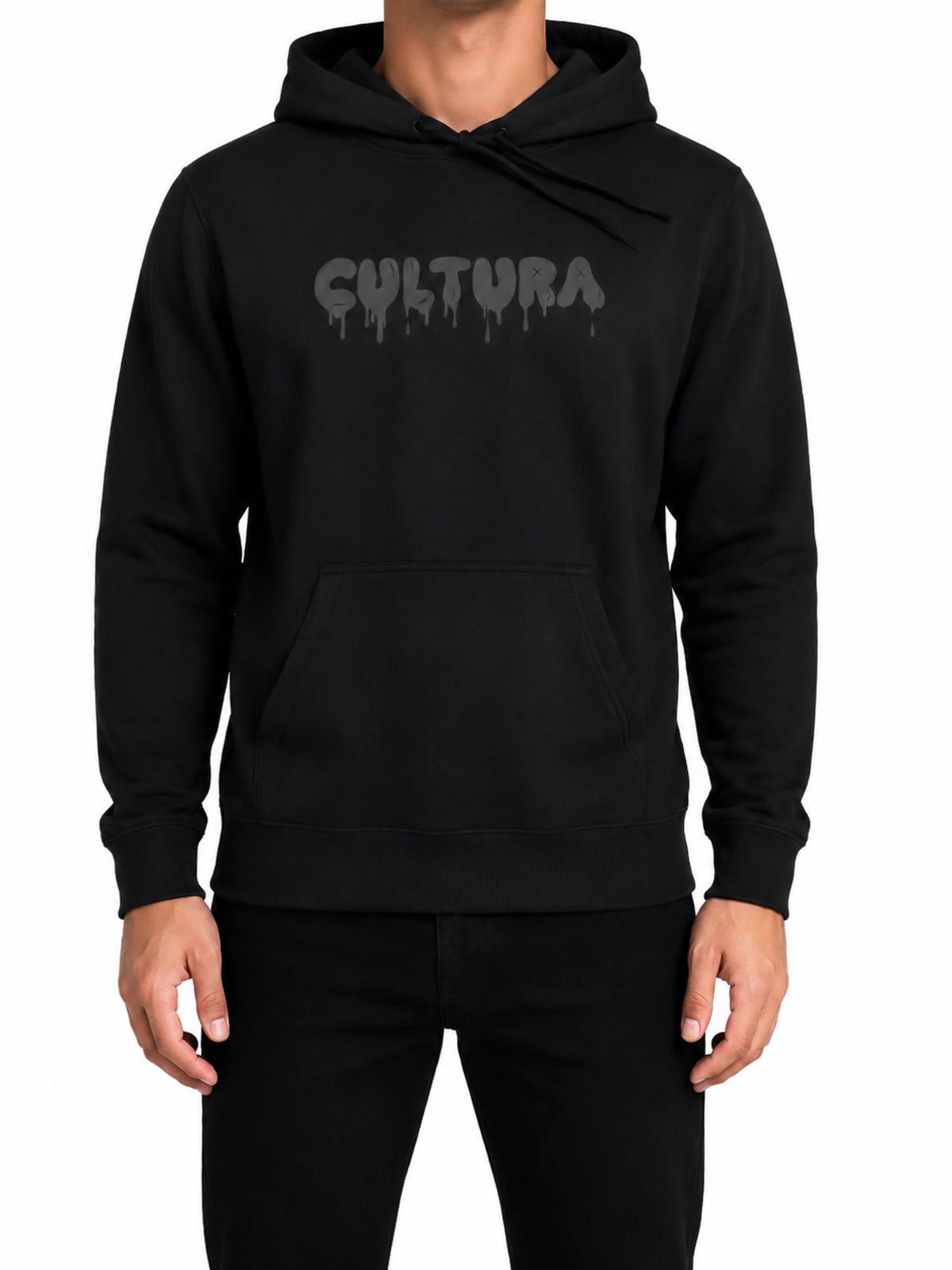 Cultura Drip Black Hoodie Jumper