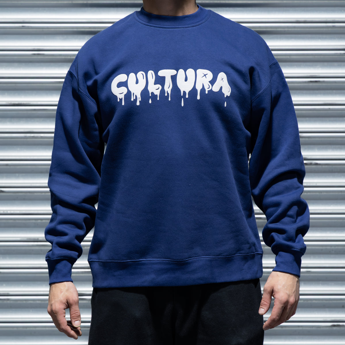Cultura Midnight Blue Puff Drip Jumper