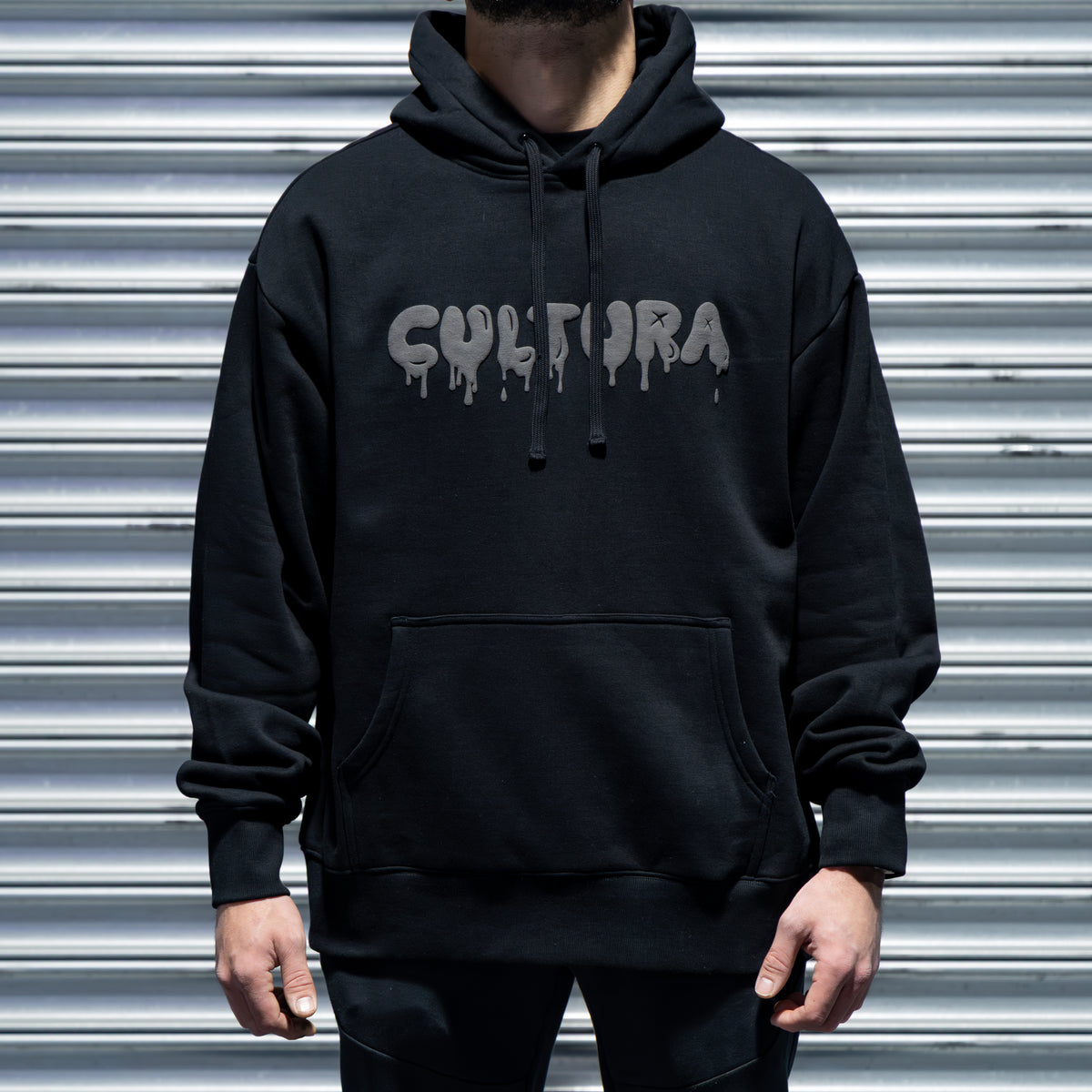 Cultura Drip Black Hoodie Jumper